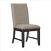 Fabric Padded Back Side Chair with Nail head Trim, Brown - 16 H x 21.25 W x 42.25 L Inches