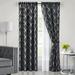 Wide Width Bombay Double Layered Rod Pocket Window Curtain Panel by Achim Home Décor in Black (Size 52" W 63" L)