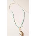 Anthropologie Jewelry | Anthropologie Ava Turquoise Locket Necklace | Color: Gold/Green | Size: Os