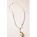 Anthropologie Jewelry | Anthropologie Ava Turquoise Locket Necklace | Color: Gold/Green | Size: Os