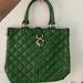 J. Crew Bags | J Crew Green Leather Tote Bag | Color: Green | Size: Os