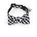 Black Gingham Bow Tie Kitten Collar, Multi-Color