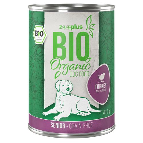 zooplus Bio Senior Pute mit Karotte 6 x 400g