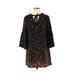 Old Navy Casual Dress - Shift: Black Floral Dresses - Women's Size X-Small