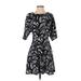 Glamorous Casual Dress - Fit & Flare: Black Baroque Print Dresses - Women's Size X-Small