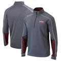 Men's Columbia Heathered Gray/Maroon Mississippi State Bulldogs Omni-Wick Shotgun 2.0 Quarter-Zip Pullover Top