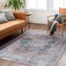 Dino 9'2" x 12' Traditional Natural Gray/Royal Denim/Gray/Multi Brown/Dark Beige/Tan/Dusty Sage/Light Beige/Charcoal/White/Ivory/Denim/Wheat/Ink Blue/Medium Gray/Peach Washable Area Rug - Hauteloom