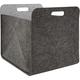 Dunedesign - Aufbewahrungsbox 2er Set Cube Filz Grau 33x38x33cm - grau