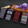 Cravates tricotées à rayures pour hommes cravates décontractées pour hommes costumes de mariage en