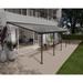 Feria 10 ft. Gray/Clear Aluminum Patio Cover