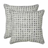 Pillow Perfect Outdoor | Indoor Alauda Frost 18.5 Inch Throw Pillow (Set of 2) 18.5 X 18.5 X 5