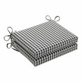 Pillow Perfect Outdoor | Indoor Dawson Pewter Seat Cushion 18.5 X 16 X 3