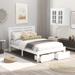 Modern and Concise Full Size Platform Bed with Drawers, Solid Construction and Sturdy Frame, White