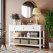 Retro Design Console Table with Two Open Shelves