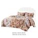 Rome 2 Piece Microfiber Reversible Floral Print Twin Quilt Set, Multicolor