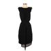 H&M Casual Dress - Sheath: Black Solid Dresses - Women's Size 2