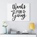 Trinx Inspirational Quote Canvas Thanks For Giving Wall Art Motivational Motto Inspiring Posters Prints Artwork Decor Ready To Hang Canvas | Wayfair