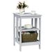 Latitude Run® 3-Tier Side Table, Nightstand, Black Wood in Gray | 24 H x 16 W x 16 D in | Wayfair A9D690A88BDC45F59BB532499F608434