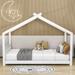 Harper Orchard Gerhilde Twin Size House Platform Bed Wood in White | 61 H x 41 W x 81 D in | Wayfair 53A18D2075FB43C583835EBBFD857F22