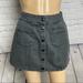 Brandy Melville Skirts | Brandy Melville Faded Black A-Line Denim Mini Skirt Size 25 | Color: Black | Size: S
