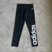 Adidas Pants & Jumpsuits | Adidas Stretch Athletic Leggings In Black Size Medium | Color: Black/White | Size: M