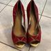 Jessica Simpson Shoes | Jessica Simpson Red And Gold High Heeled Shoes Size 9 | Color: Gold/Red | Size: 9