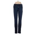 Joe's Jeans Jeans - Super Low Rise Skinny Leg Denim: Blue Bottoms - Women's Size 25 - Dark Wash