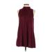 Forever 21 Casual Dress - A-Line: Burgundy Solid Dresses - Women's Size Small