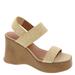 Lucky Brand Delukah Platform Sandal - Womens 8.5 Tan Sandal Medium