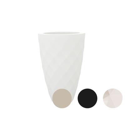 Vondom »VASO« Planter Outdoor Pflanzengefäß 14x28 cm / White / Lackiert Hochglanz