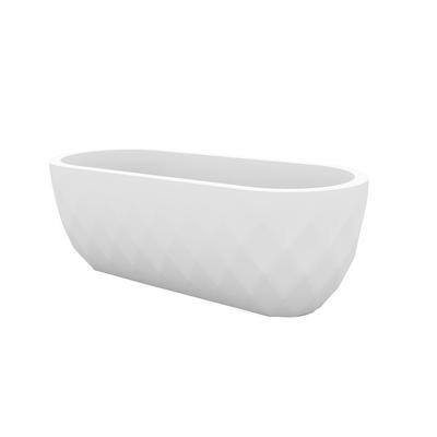 Vondom »VASO« Jardinera Outdoor Pflanzengefäß 130x55 cm / White / Basic Matt