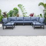 LeisureMod Hamilton 6-Peice Modular Patio Sectional Set with Cushions