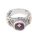 Magic Jungle,'Gold-Accented Amethyst Single Stone Ring'