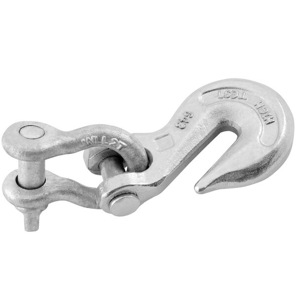 Vestil 3/4" x 2 3/16" x 6 7/16" Steel Rigid Grab Hook with Shackle HOOK-R-4 - 4000 lb. Capacity
