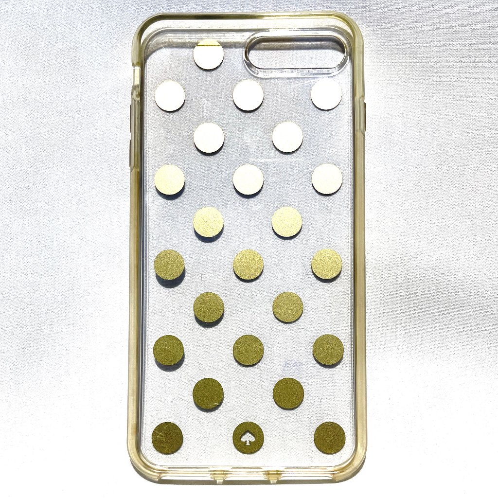 Kate Spade Cell Phones & Accessories | Kate Spade Polka Cell Phone Case For Iphone 8+, 7 +, 6s +, 6+ Good Condition | Color: Gold | Size: Os