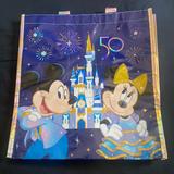 Disney Other | Disney World 50th Anniversary Reusable Medium Bag | Color: Blue/Gold | Size: Medium