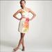 J. Crew Dresses | J Crew Bridget Painted Floral One Shoulder Silk Dress | Color: Cream/Pink | Size: 4