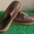 American Eagle Outfitters Shoes | American Eagle Brown Leather Clog Slide On Shoes Size 6 Guc | Color: Brown/Tan | Size: 6