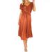 Free People Dresses | Free People Love And Feeling Midi Dress In Bronze | Color: Brown/Orange | Size: L