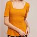 Anthropologie Tops | Anthropologie Ett Twa Square Neck Top | Color: Yellow | Size: Xs