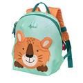 SIGIKID 25228 Mini Rucksack Tiger Kinderrucksack für Krippe, Kita, Ausflüge empfohlen für Mädchen und Jungen ab 2 Jahren, Blau/Braun 30 cm