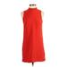 Forever 21 Casual Dress - Shift: Red Solid Dresses - Women's Size Small