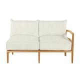 Summer Classics Santa Barbara 57.5" Wide Outdoor Teak Loveseat w/ Cushions Wood/Natural Hardwoods/Olefin Fabric Included/Sunbrella® Fabric Included | Wayfair