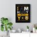 Trinx Inspirational Quote Canvas I Am Happy w/ You Wall Art Motivational Motto Inspiring Posters Prints Artwork Decor Ready To Hang Canvas | Wayfair