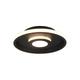 Trio Lighting - Trio Ascari Plafonnier Salle de Bain Moderne 30cm Noir Mat 3000K IP44