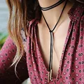 Collier ras du cou en dentelle noire pour femmes gothique Punk velours Long pendentif bijoux