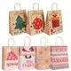 Sacs cadeaux de joyeux Noël sacs de père Noël sac en papier kraft sac à main arbre de Noël