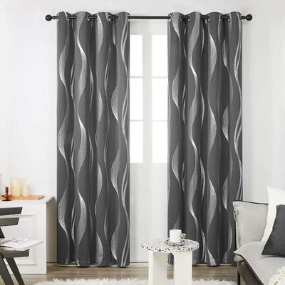 Deconovo Tende Oscuranti per Interni con Anelli 1 Pezzo 140x240 cm (LxA) -  Grigio Scuro