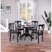 Classic Design Dining Room 5pc Set with Round Table 4 Side Chairs