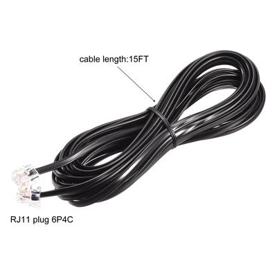 Phone Extension Cord Telephone Cable Phone Line Cord RJ11 6P4C Plugs